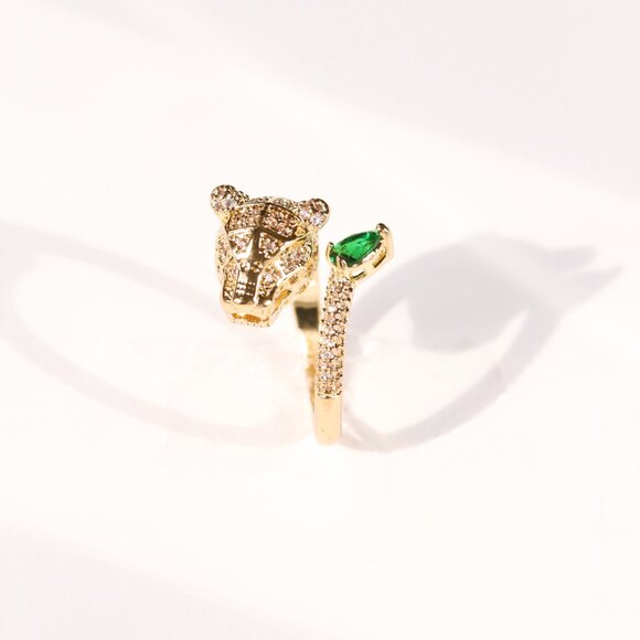 14K panther cat ring - Picture 2 of 3